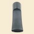 Solid Black Saddle 18mm x 75mm Acrylic Pipe Mouthpiece without Tenon am59