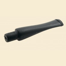 Round Tapered 16.5mm x 70.5mm Black Ebonite Pipe Mouthpiece with Tenon em633