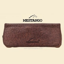 Mestango Tan Brown Soft Leather Button Combination Pipe Tobacco Pouch 3001-3