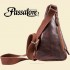 Passatore Antique Brown Leather Pipe and Cigar Body Bag with Adjustable Shoulder Strap 639961