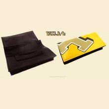 Rizla Yellow PU and Imitation Leather Combination Rolling Tobacco Pouch