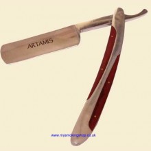 Artamis Cut Throat Rosewood Metal Straight Razor shv121a