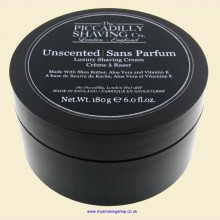 The Piccadilly Shaving Co. Luxury Unscented Shaving Cream 180ml