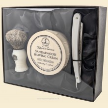 Vulfix Cut Throat Razor Brush Soap Shaving Gift Set White - CLEARANCE