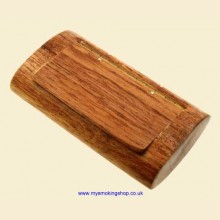 Authentic St Claude France Hinge Lid Wood Snuff Box snb39