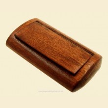 Authentic St Claude France Hinge Lid Wood Snuff Box snb114