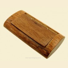 Authentic St Claude France Hinge Lid Wood Snuff Box snb115