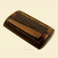 Authentic St Claude France Hinge Lid Wood Snuff Box snb120