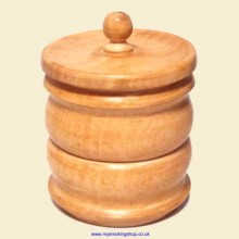 Large Wooden Camwood Tobacco Jar Barrel Design sj25