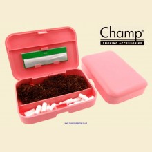 Champ Light Pink Plastic Hand Rollers Tobacco Box