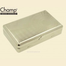 Champ Large Designed Chrome Tobacco Tin with Paper Slot chtt6