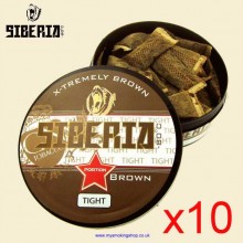 Siberia Extremely Brown TIGHT Smokeless Chew Tobacco Bags 10 x 20g Packs