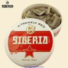 Siberia Extremely Red WHITE DRY Smokeless Chew Tobacco Bags Single 13g Pack