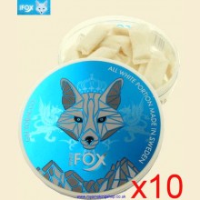 White Fox ALL WHITE FIVE PAW Tobacco Free Smokeless Chew Bags 10 x 15g Packs