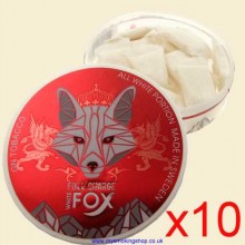 White Fox ALL WHITE FULL CHARGE SIX PAW Tobacco Free Smokeless Chew Bags 10 x 15g Packs