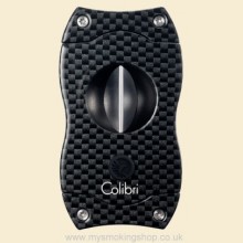 Colibri V-Cut Black Carbon Fibre Print 60 Ring Gauge Cigar Cutter