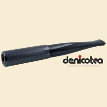 Denicotea Long Ejector Black Engine Turned Filtered Cigarette Holder with Case 20274