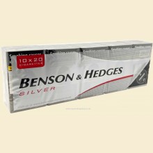 Benson & Hedges King Size Silver 10 Packs of 20 Cigarettes