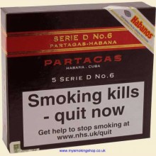 Partagas Serie D No.6 Pack of 5 Cuban Cigars
