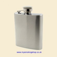 3oz/90ml Brushed Stainless Steel Captive Top Hip Flask 725323