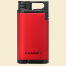 Colibri Belmont Red Black Single Jet Flame Cigarette Lighter