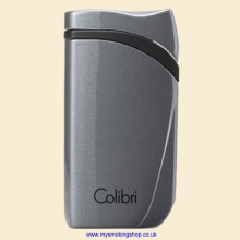 Colibri Falcon Metallic Charcoal Jet Flame Cigarette Lighter