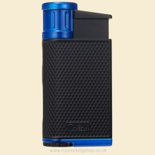 Colibri Evo Black and Blue Single Angled Jet Flame Cigarette Lighter