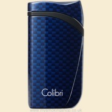 Colibri Falcon Blue Carbon Fibre Jet Flame Cigarette Lighter