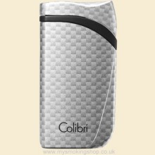 Colibri Falcon Silver Carbon Fibre Jet Flame Cigarette Lighter