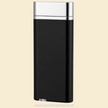 IM Corona Flambeau Gloss Black and Chrome Windproof Jet Flame Cigarette Lighter 86-3522