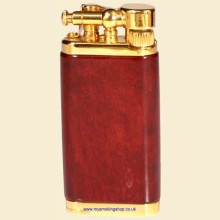 IM Corona Old Boy Gold Dark Red Briarshell Flint Pipe Lighter 645007