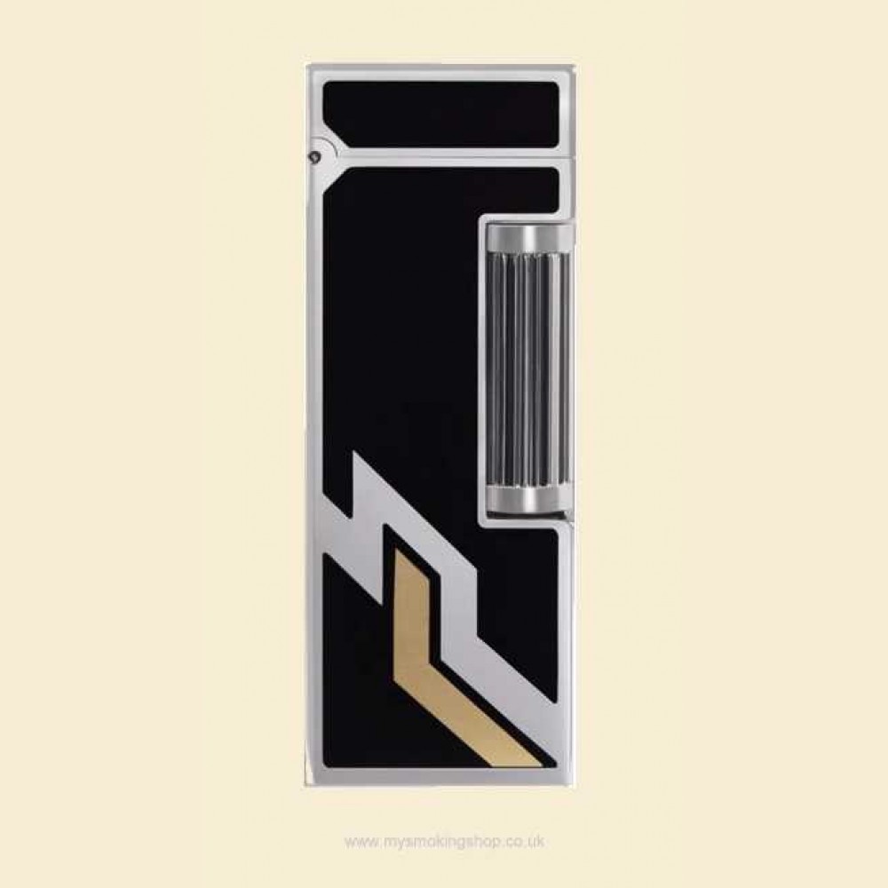 Dunhill Rollagas Deco Marquetry Palladium Plate Flint Cigarette Lighter du19rrra131001tu