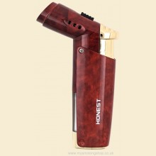 Honest Bagby Windproof Jet and Soft Flame Browngrain Pipe Lighter