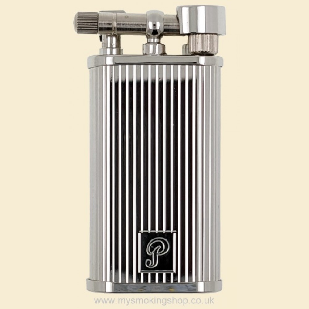 Silver Stripe Flint Gas Lighter