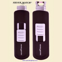Silver Match Westferry Black Single Arc Electronic Cigarette Lighter