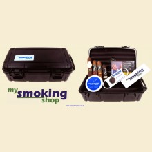 Mysmokingshop Cigar Smokers Gift ABS Plastic Travel Humidor with Short Smoke Davidoff Cigars
