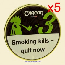 Chacom No.3 Pipe Tobacco 5 x 50g Tins