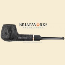 Briarworks Classic Brushed Black Rustic Straight Brandy Pipe c41dr-19
