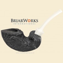 Briarworks Signature Incubus Black Sandblasted Bent Freehand Pipe ss53006db-12