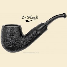 Dr Plumb Dinky BLACK Sandblast Bent Briar Pipe