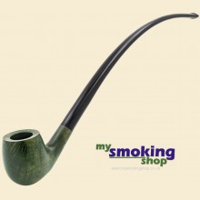 Mysmokingshop The Custodian Churchwarden Green Smooth Bent Billiard Pipe CH3