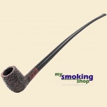 Mysmokingshop The Custodian Churchwarden Red Rustic Curved Billiard Pipe CH5