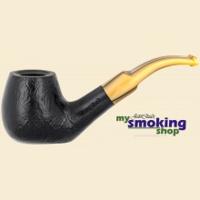 Mysmokingshop Jean Claude 9mm Filter Sandblast Black Bent Table Pipe JC170