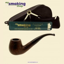 Mysmokingshop Smooth Bent Briar Pipe Starter Kit and Bag b