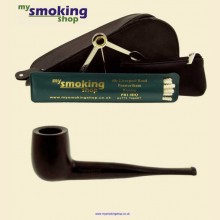 Mysmokingshop Smooth Straight Briar Pipe Starter Kit and Bag m