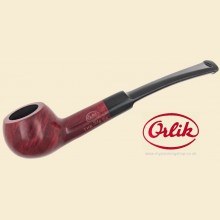Orlik The 3/4oz Lightweight Smooth Red Real Briar Curved Prince Pipe D2