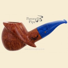 Paronelli Design 9mm Filter Smooth Real Briar Bent Artisan Pipe A