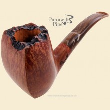 Paronelli Style Smooth Real Briar Bent Flat Front Billiard Plateaux Table Pipe B