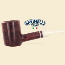 Savinelli Avorio Smooth 6mm Filter Bent Cherrywood Pipe 311KS