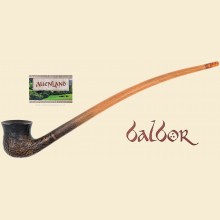Vauen Auenland The Shire BALBOR Sandblast Bent 9mm Filter Churchwarden Pipe